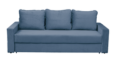 Canapea NICO II extensibila, 3 locuri, cu arcuri si lada depozitare, albastru, 220x85x75 cm