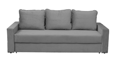Canapea NICO II extensibila, 3 locuri, cu arcuri si lada depozitare, gri deschis, 220x85x75 cm