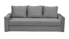 Canapea NICO II extensibila, 3 locuri, cu arcuri si lada depozitare, gri deschis, 220x85x75 cm