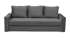 Canapea NICO II extensibila, 3 locuri, cu arcuri si lada depozitare, gri inchis, 220x85x75 cm