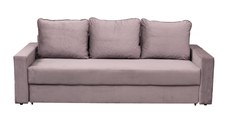 Canapea NICO II extensibila, 3 locuri, cu arcuri si lada depozitare, roz pudra, 220x85x75 cm