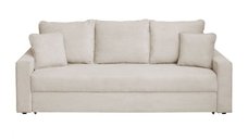 Canapea NICO II LUX extensibila, 3 locuri, cu arcuri si lada depozitare, bej, 220x85x75 cm