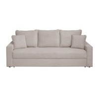 Canapea NICO II LUX extensibila, 3 locuri, cu arcuri si lada depozitare, bej inchis, 220x85x75 cm - 1