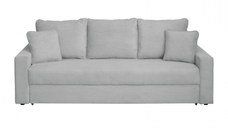 Canapea NICO II LUX extensibila, 3 locuri, cu arcuri si lada depozitare, gri, 220x85x75 cm