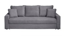 Canapea NICO II LUX extensibila, 3 locuri, cu arcuri si lada depozitare, gri inchis, 220x85x75 cm