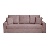 Canapea NICO II LUX extensibila, 3 locuri, cu arcuri si lada depozitare, roz pudra, 220x85x75 cm - 1