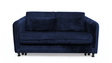 Canapea RAVIT extensibila, 3 locuri, cu arcuri si lada depozitare, albastru, 173x122x88 cm
