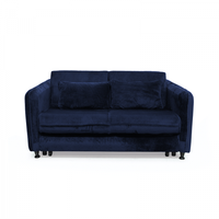 Canapea RAVIT extensibila, 3 locuri, cu arcuri si lada depozitare, albastru, 173x122x88 cm - 1