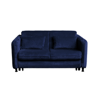 Canapea RAVIT extensibila, 3 locuri, cu arcuri si lada depozitare, albastru, 173x122x88 cm - 1