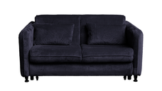 Canapea RAVIT extensibila, 3 locuri, cu arcuri si lada depozitare, antracit, 173x122x88 cm