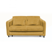 Canapea RAVIT extensibila, 3 locuri, cu arcuri si lada depozitare, galben, 173x122x88 cm - 1