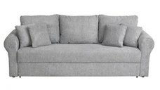 Canapea SARA II extensibila, 3 locuri, cu lada depozitare, gri, 235x90x75 cm