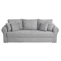 Canapea SARA II extensibila, 3 locuri, cu lada depozitare, gri, 235x90x75 cm - 1