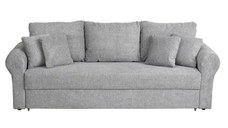 Canapea SARA II extensibila, 3 locuri, cu lada depozitare, gri, 235x90x75 cm