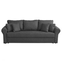Canapea SARA II extensibila, 3 locuri, cu lada depozitare, gri inchis, 235x90x75 cm - 1