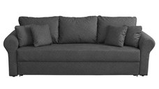 Canapea SARA II extensibila, 3 locuri, cu lada depozitare, gri inchis, 235x90x75 cm
