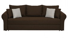 Canapea SARA II extensibila, 3 locuri, cu lada depozitare, maro + MZ mini maro, 235x90x75 cm