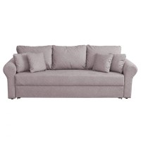 Canapea SARA II extensibila, 3 locuri, cu lada depozitare, mov prafuit, 235x90x75 cm - 1
