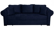 Canapea SEUL extensibila, 3 locuri, cu arcuri si lada depozitare, albastru, 250x105x100 cm