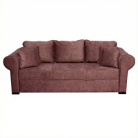 Canapea SEUL extensibila, 3 locuri, cu arcuri si lada depozitare, maro visiniu, 250x105x100 cm - 1