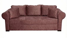 Canapea SEUL extensibila, 3 locuri, cu arcuri si lada depozitare, maro visiniu, 250x105x100 cm