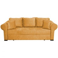 Canapea SEUL extensibila, 3 locuri, cu arcuri si lada depozitare, mustar, 250x105x100 cm - 1