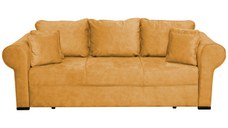 Canapea SEUL extensibila, 3 locuri, cu arcuri si lada depozitare, mustar, 250x105x100 cm