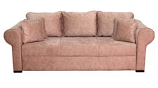 Canapea SEUL extensibila, 3 locuri, cu arcuri si lada depozitare, roz pal, 250x105x100 cm