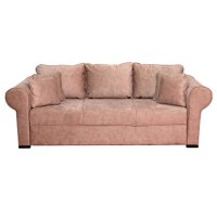 Canapea SEUL extensibila, 3 locuri, cu arcuri si lada depozitare, roz pal, 250x105x100 cm - 1