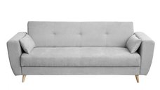 Canapea SIENA extensibila, 3 locuri, cu arcuri si lada depozitare, gri, 230x87x92 cm