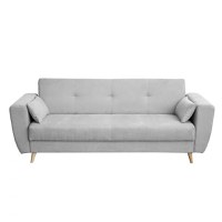 Canapea SIENA extensibila, 3 locuri, cu arcuri si lada depozitare, gri, 230x87x92 cm - 1