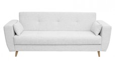 Canapea SIENA extensibila, 3 locuri, cu arcuri si lada depozitare, gri deschis, 230x87x92 cm