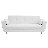 Canapea SIENA extensibila, 3 locuri, cu arcuri si lada depozitare, gri deschis, 230x87x92 cm - 1