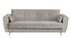 Canapea SIENA I extensibila, 3 locuri, cu arcuri si lada depozitare, bej, 225x85x95 cm