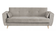 Canapea SIENA I extensibila, 3 locuri, cu arcuri si lada depozitare, bej, 225x85x95 cm