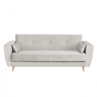 Canapea SIENA I extensibila, 3 locuri, cu arcuri si lada depozitare, bej deschis, 225x85x95 cm - 1