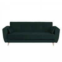 Canapea SIENA I extensibila, 3 locuri, cu arcuri si lada depozitare, verde smarald, 225x85x95 cm - 1