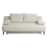 Canapea TIME NEW extensibila, 3 locuri, cu arcuri si lada depozitare, bej, 200x100x90 cm - 1