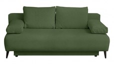 Canapea TIME NEW extensibila, 3 locuri, cu arcuri si lada depozitare, verde, 200x100x90 cm