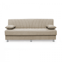 Canapea VALERIA extensibila, 3 locuri, cu arcuri si lada depozitare, bej, 190x82x83 cm - 1