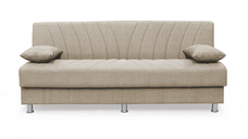 Canapea VALERIA extensibila, 3 locuri, cu arcuri si lada depozitare, bej, 190x82x83 cm