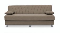 Canapea VALERIA extensibila, 3 locuri, cu arcuri si lada depozitare, cappuccino, 190x82x83 cm
