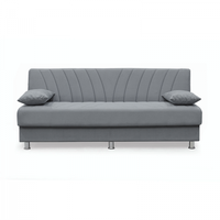 Canapea VALERIA extensibila, 3 locuri, cu arcuri si lada depozitare, gri, 190x82x83 cm - 1