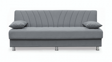 Canapea VALERIA extensibila, 3 locuri, cu arcuri si lada depozitare, gri, 190x82x83 cm