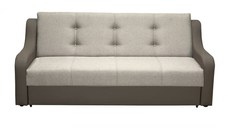 Canapea VALY extensibila, 3 locuri, cu lada depozitare, maro + bej, 215x90x95 cm