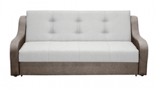 Canapea VALY II extensibila, 3 locuri, cu lada depozitare, maro deschis + gri deschis, 215x90x95 cm