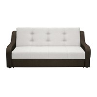 Canapea VALY II extensibila, 3 locuri, cu lada depozitare, maro inchis + gri deschis, 215x90x95 cm - 1