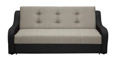Canapea VALY II extensibila, 3 locuri, cu lada depozitare, negru + nisip, 215x90x95 cm