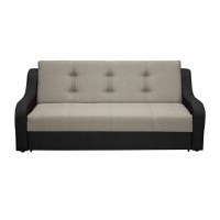 Canapea VALY II extensibila, 3 locuri, cu lada depozitare, negru + nisip, 215x90x95 cm - 1