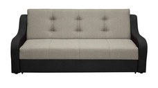 Canapea VALY II extensibila, 3 locuri, cu lada depozitare, negru + nisip, 215x90x95 cm